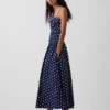 Poplin Drop-Waist Maxi Dress