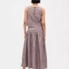 Poplin Drop-Waist Maxi Skirt