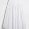 Poplin Drop-Waist Maxi Skirt