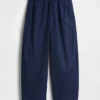 Poplin Easy Barrel Pants