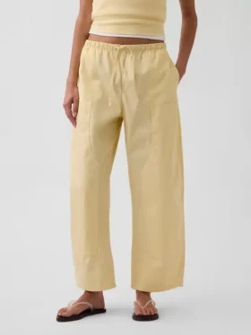 Poplin Easy Double-Knee Barrel Pants