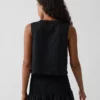 Poplin Pintuck Shell Top