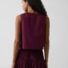 Poplin Pintuck Shell Top