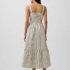 Poplin Smocked Bodice Maxi Dress