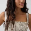 Poplin Smocked Bodice Maxi Dress