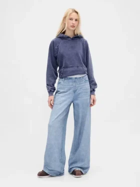 Printed Baggy Sweatpant Jeans