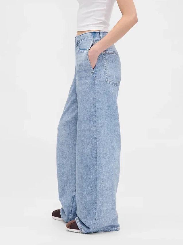 Printed Baggy Sweatpant Jeans
