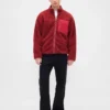 Recycled Sherpa Oversized Logo Zip Jacket