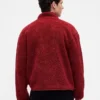 Recycled Sherpa Oversized Logo Zip Jacket