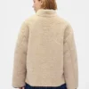 Recycled Sherpa & Vegan Leather-Trim Jacket