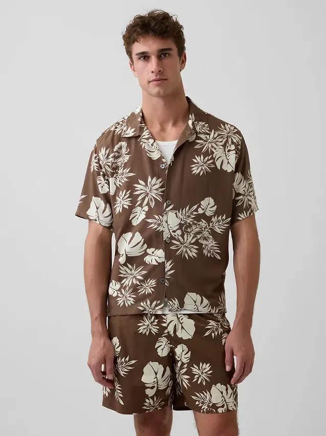 Relaxed Camp Collar Shirt