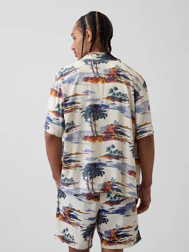 Relaxed Camp Collar Shirt