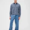 Relaxed Crop Straight-Hem Oxford Shirt