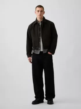 Relaxed Crop Straight-Hem Oxford Shirt