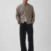 Relaxed Crop Straight-Hem Oxford Shirt