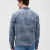 Relaxed Crop Straight-Hem Oxford Shirt