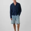 Relaxed Straight-Hem Seersucker Shirt