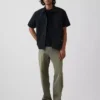 Relaxed Straight-Hem Utility Shirt