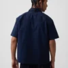 Relaxed Straight-Hem Utility Shirt