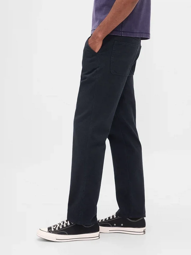 Relaxed Straight Utility Khakis