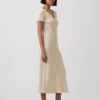 Rib Button-Front Maxi Sweater Dress