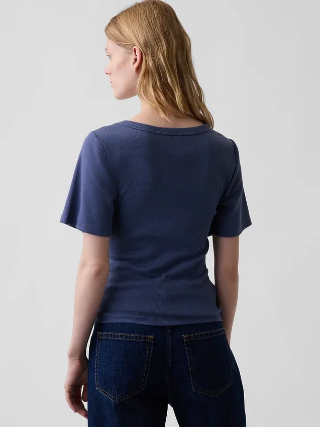 Rib Scoop T-Shirt
