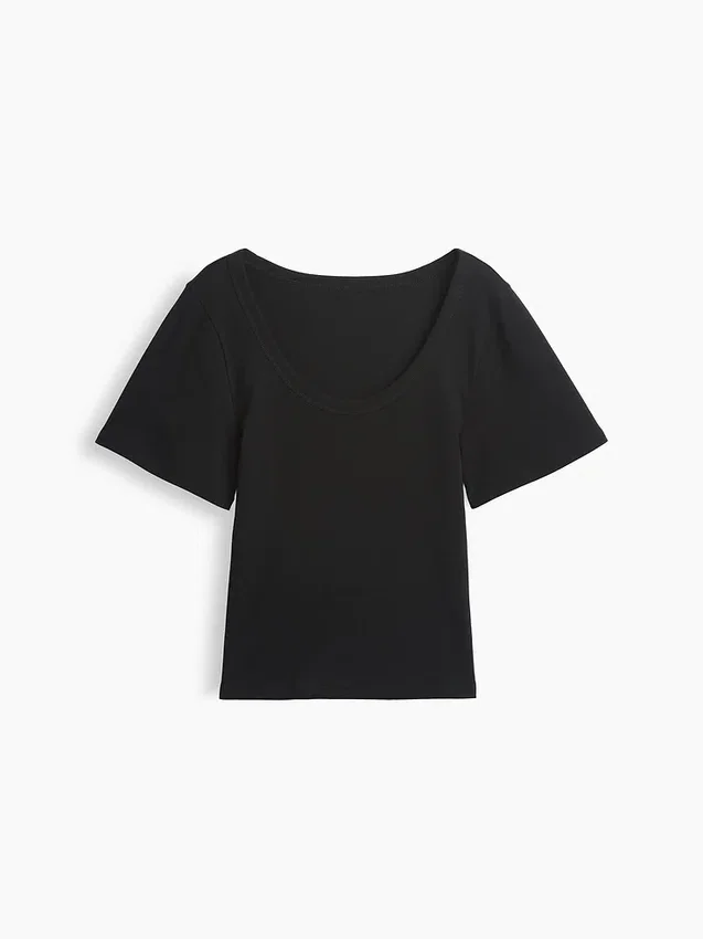 Rib Scoop T-Shirt