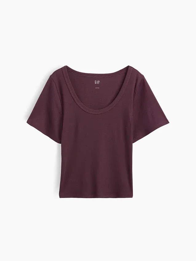 Rib Scoop T-Shirt