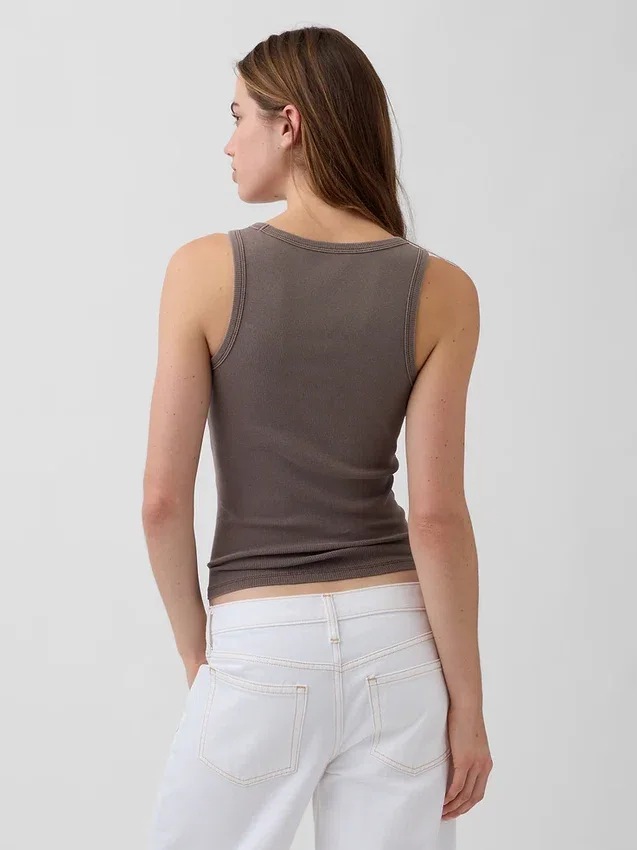 Rib Scoop Tank Top