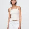 Rib Sweater Crop Tank Top