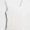 Rib Sweater Crop Tank Top