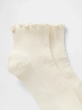 Ribbed Ruffle Socks