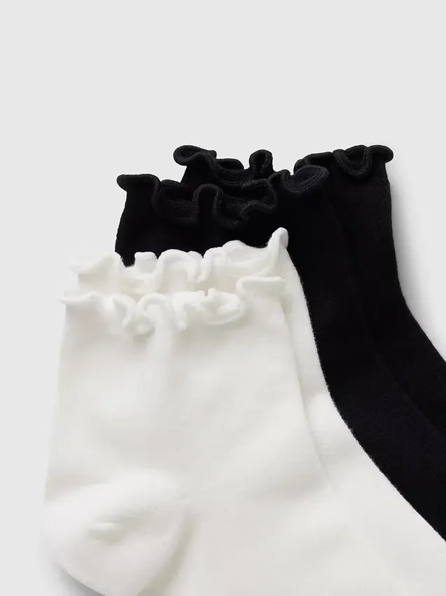 Ruffle-Trim Ankle Socks (2-Pack)