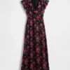 Ruffle V-Neck Maxi Dress