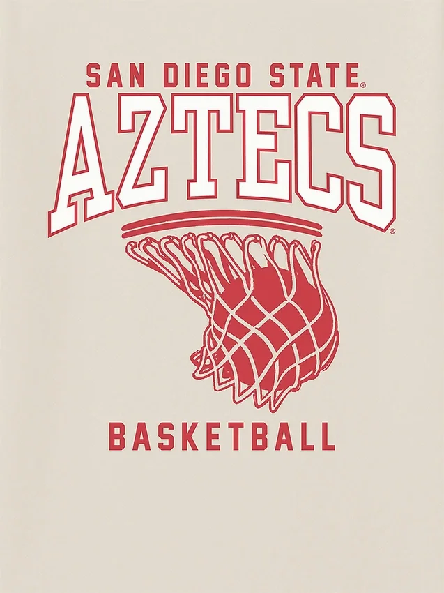 San Diego State University Basketball Hoop Graphic T-Shirt