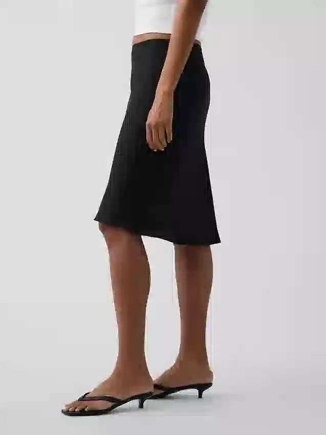 Satin Bias-Cut Skirt