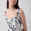 Seamed Drop-Waist Maxi Dress