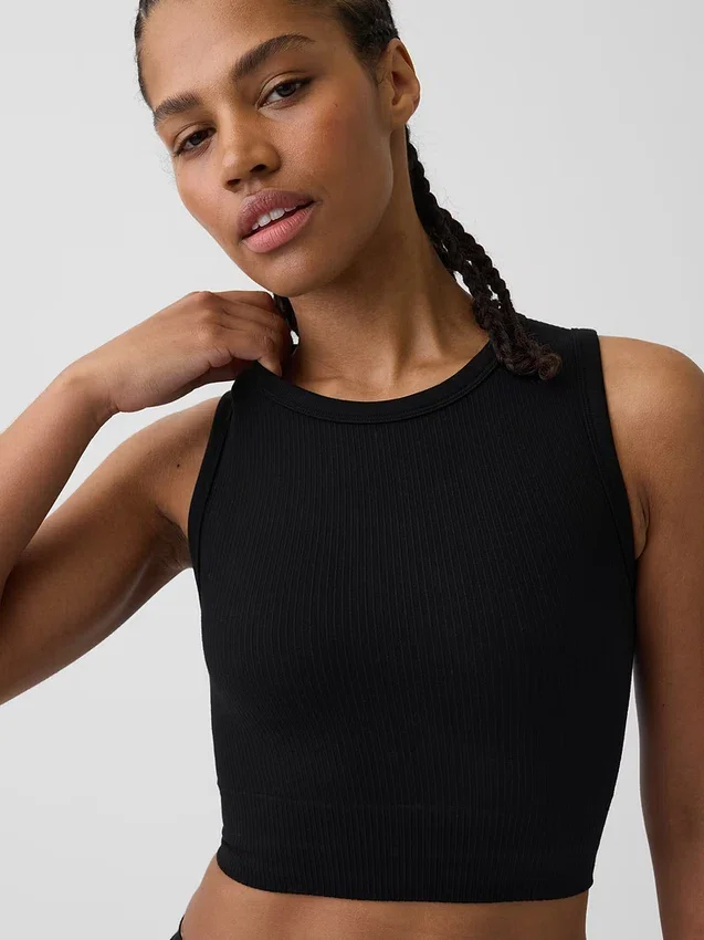 Seamless Rib Crop Tank Top