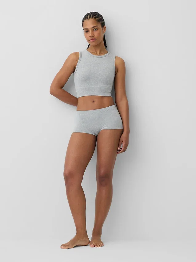 Seamless Rib Crop Tank Top