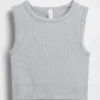 Seamless Rib Crop Tank Top