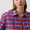 Seersucker Plaid Oversized Shirt
