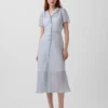 Sheer Midi Shirtdress