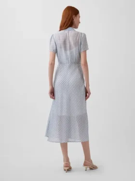 Sheer Midi Shirtdress