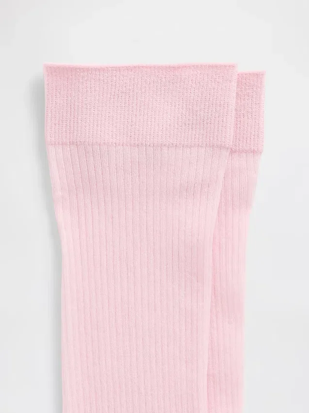 Sheer Rib Knee-High Socks