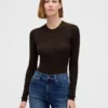 Sheer Rib Sweater Bodysuit