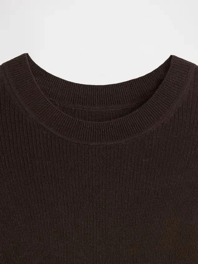 Sheer Rib Sweater Bodysuit