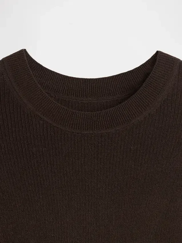 Sheer Rib Sweater Bodysuit