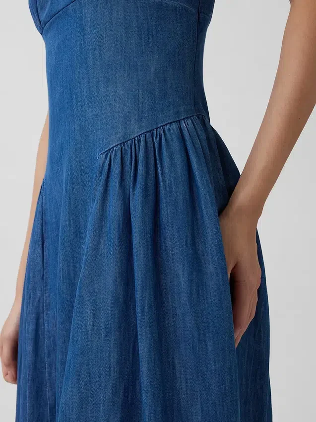 Shirred Maxi Dress