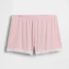 Softest Modal Lace-Trim Pj Shorts
