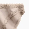Softest Organic Stretch Cotton Lace-Trim Bikini
